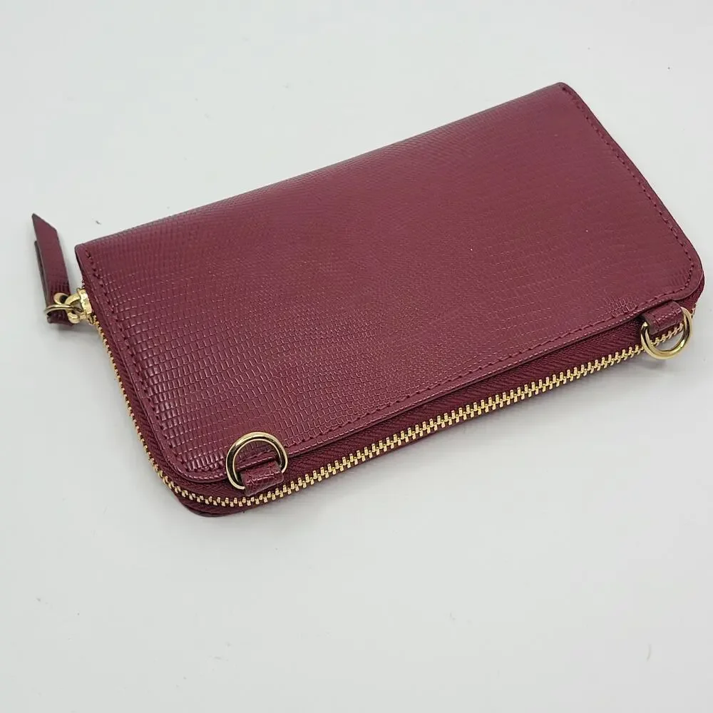 Anne Klein crossbody wallet purse red maroon new no tags